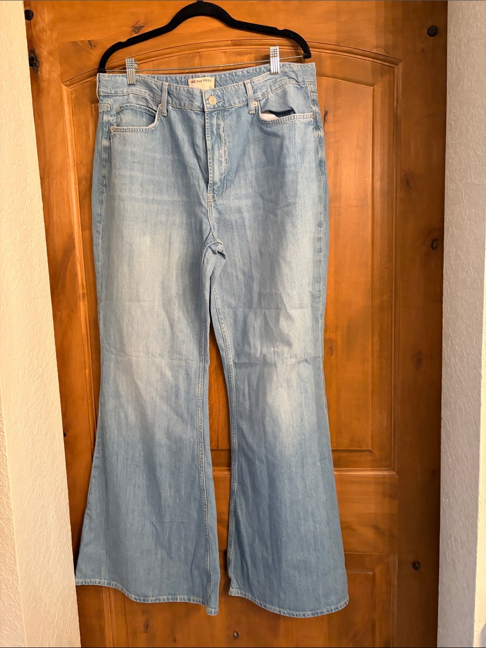 Free People Light Blue Flare Jeans